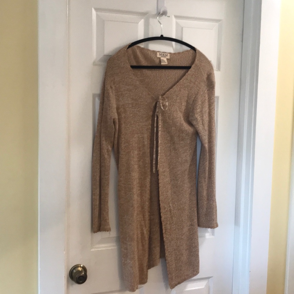 Mkm cream long cardigan